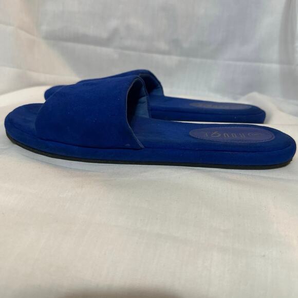 Rouge Helium Mellow-01 blue slippers with sandal type bottoms. Womens size 8 - Picture 3 of 12